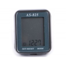 Велокомпьютер TBS AS-825, проводной, 11 функций: скорость, режим сканирования, время, пройденное расстояние, одометр, максимальная скорость, средняя скорость, часы, каденс, счётчик калорий, секундомер, черный